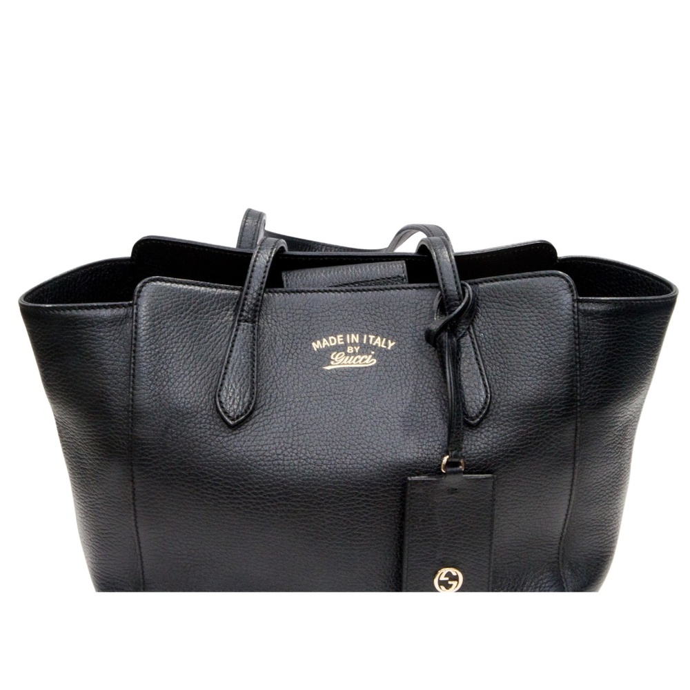 GUCCI SWING LEATHER MEDIUM TOP HANDLE BAG